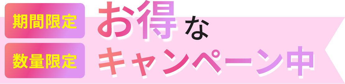 お得なキャンペーン中